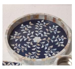 Bandejas con Incrustaciones de Nácar Fabricadas en India |   Madera Artesanal Portátil de Calidad Estándar India - Product Image 5