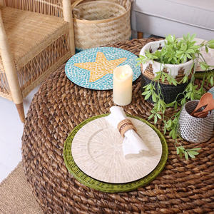 แผ่นรองจานบนโต๊ะอาหารสำหรับตกแต่งบ้านทำด้วยมือสำหรับปูรองจานประดับมุกจากเวียดนาม - Product Image 4