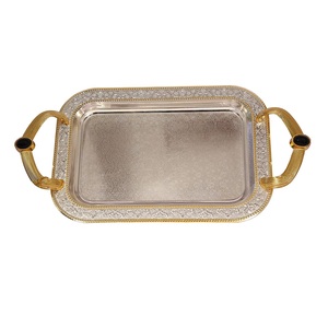 Vaisselle de luxe haut de gamme pour hôtel restauration plateau de service en bois de style unique pour le déjeuner le petit déjeuner ou le café - Product Image 4