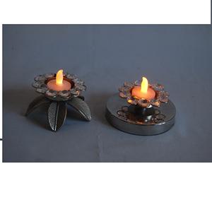 Portavelas de Cristal y Metal para Velas de Té, con Cuentas de Cristal, Acabado en Níquel, Diseño Personalizado, Superventas - Product Image 6