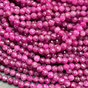 Mehrajudin <b>Gems</b> Super Quality Natural Red Ruby <b>Stone</b> 8mm Rondelle Beads Third Party Certified Rajasthan Jewelry Making - Product Image 1