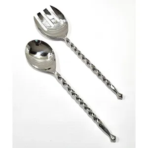 Prime Quality Luxury <b>Stainless</b> <b>Steel</b> <b>Cutlery</b> Hotel Gift Custom Logo Twisted Design Handle for Resort Hotel Party Use - Product Image 1