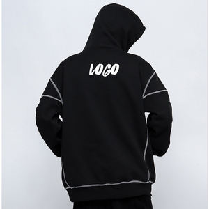 Sweat-shirts à capuche pour hommes en coton lourd de qualité supérieure, personnalisables, à impression unie, grande taille, pull-over de luxe, sweat-shirt à capuche vierge pour hommes - Product Image 3