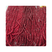 Perles de rubis facettées en corindon de 10 mm de qualité supérieure, teintes en rouge, faites à la main en Inde, prix de gros pour la fabrication de bijoux