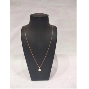 Cadena de plata de pureza 92,5 con acabado pulido de cobre y colgante de perla dorada para ocasiones de fiesta - Product Image 2