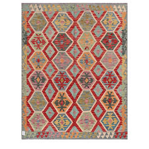 Alfombra Imaco Maimana Afganistán, Alfombra Kilim de 201 x 160 cm, Juego de Alfombras - Product Image 1