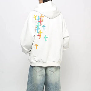 Sweat à capuche pour homme lourd 400 GSM avec fermeture éclair 100% coton Hiver Logo personnalisé Vintage - Product Image 1