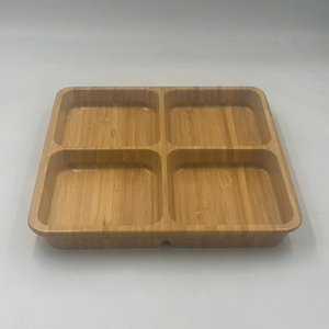Plateau de service de luxe en bambou 23x23x3 cm Portable et léger avec finition peinte durable pour la restauration Made in Vietnam - Product Image 5