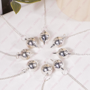 Péndulos de Plata y Latón al por Mayor, con Bolas de Cristal Pulido, Ágata y Piedras Preciosas, para Feng Shui y Decoración Ecológica - Product Image 3