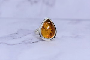 Handmade 925 Sterling Silver Fine <b>Ring</b> Classic Style Anniversary Gift with Natural Baltic <b>Amber</b> Gift For Christmas - Product Image 2