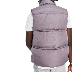 Veste sans manches à bulles d'hiver 2025 pour hommes, design décontracté surdimensionné, logo personnalisé, veste d'hiver - Product Image 3