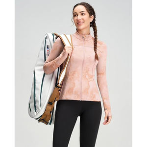 Full Zip Stretch Top Women Lightweight <b>Jacket</b> Soft <b>Yoga</b> Athletic Training Wear Comfort Nylon Spandex Fabric - Product Image 5