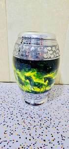 Urna Funeraria de Aluminio con Forma de Corazón, Estilo Americano, Diseño Nuevo, Capacidad de 220 Pulgadas Cúbicas, Brassworld India, Venta al por Mayor - Product Image 4