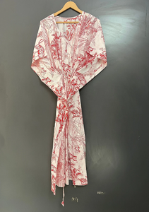 Pink Tiger Print Cotton <b>Kaftan</b> 100% pure Soft Cotton <b>Kaftan</b> <b>Dress</b> Women's Cotton <b>Dress</b> For Women - Product Image 6