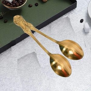 ช้อนทองเหลืองโบราณพร้อมด้ามปลายอูฐช้อนตวงทองคำด้ามยาวสำหรับตกแต่งบ้านและร้านอาหารสำหรับงานปาร์ตี้ - Product Image 2