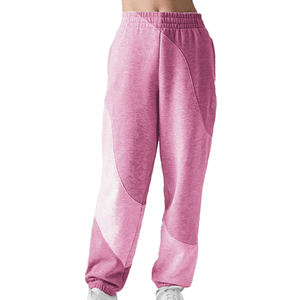 Trendy Women <b>Oversized</b> <b>Sweatpants</b> With Seamed Wave Pattern for Lounge and Streetwear - Product Image 2