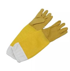 Gants d'abeille en peau de mouton doré doux et confortables, gants apiculteurs respirants - Product Image 6