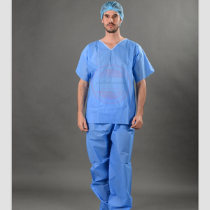 Robe de Patient pour hôpital | Robe unisexe ample de haute qualité à manches courtes pour patients | Robe jetable pour patients - Product Image 5