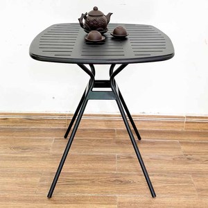 Minimalist Powder-Coated Iron Cafe <b>Table</b> Outdoor TTB002 Durable Design - Product Image 4