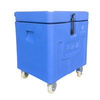 Conteneur isotherme rotomoulé en LLDPE de 45 L pour glace sèche, glacière réutilisable pour le stockage alimentaire et le transport en chaîne du froid