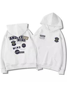 Nueva Sudadera con capucha con estampado gráfico para hombres, sudaderas con capucha de lana informal Vintage, ropa de calle de otoño para mujer, sudaderas con capucha sueltas - Product Image 5