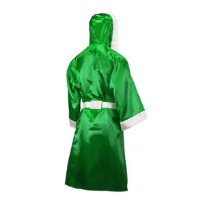 Robe de boxe professionnelle pleine longueur avec option de logo frontal, couleur personnalisée, séchage rapide, respirante, polyester/nylon, vêtements d'arts martiaux - Product Image 4