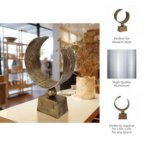 Sculpture de table en métal d'inspiration vintage Design rustique élégant parfait pour la décoration de maison ou de bureau de style antique - Product Image 4