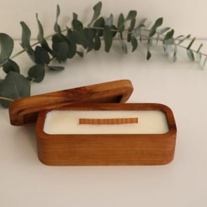 Tazón de vela de madera de acacia natural con forma de rectángulo hecho a mano de madera para mesa y decoración del hogar precio barato en mayorista de Vietnam - Product Image 5