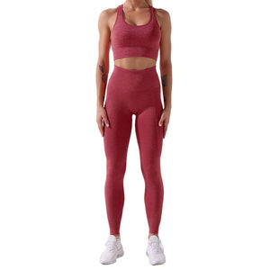 Ensemble de sport respirant de marque privée vêtements de sport pour femme active sans couture ensemble de yoga vente chaude ensemble de yoga pour femmes à bas prix - Product Image 2