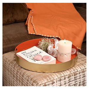 Venta caliente martillado de acero inoxidable y bandeja cuadrada de Metal centro de mesa de boda bandeja decorativa decoración de mesa de comedor bandeja de servicio - Product Image 2