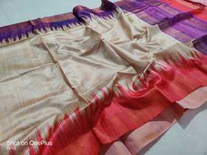 Saree pishwas ทำเองในสีเบจ, สีม่วงเข้มและเฉดสีทองอบอุ่นในการไล่ระดับสีที่หรูหราหรือรูปแบบนามธรรมเหมาะสำหรับงานเลี้ยง - Product Image 6