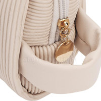 Pochette de maquillage de haute qualité en Cordura/Corduroy avec fermeture éclair, motif lettres, grande capacité, sac tendance pour femmes, couleurs personnalisées, logo