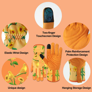 Gants de travail en cuir pour femmes en gros, gants tactiles pour écran tactile, gants de protection pour le jardin, la cour, l'agriculture et l'entretien des plantes - Product Image 2