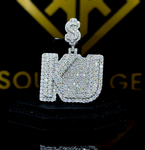 Colgante Hip Hop con nombre personalizado, colgante Hip Hop con nombre personalizado para hombre, colgante Moissanite, joyería Hip Hop Ice Out - Product Image 1