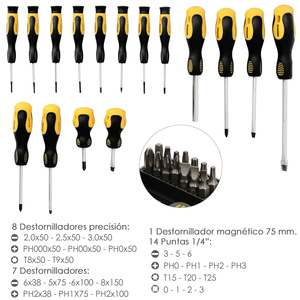 <b>Screwdriver</b> and <b>Bit</b> <b>Set</b> with Holder. 30 Pieces - Product Image 4