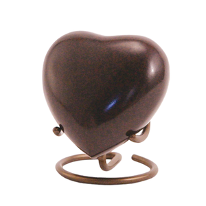 Urna de cenizas infantiles de latón y Metal de alta calidad, recuerdo de corazón liso duradero con Interior de terciopelo para funerales conmemorativos, cremación de mascotas - Product Image 5