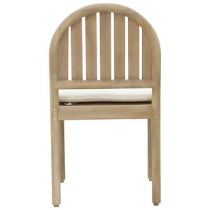 Chaise de salle à manger en teck massif, avec structure en bois de haute qualité et équipée de coussins, pour l'intérieur et l'extérieur. - Product Image 4