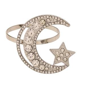 Adorable porte-ronds de serviette en métal doré cristal de qualité export pour mariage et pour une occasion luxueuse - Product Image 1