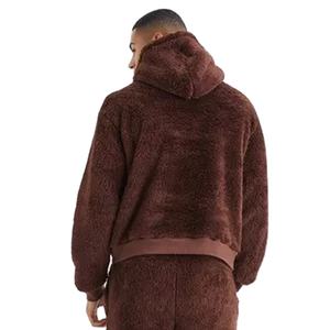 OEM 2025 High Quality <b>Men</b> Fashionable Sweatshirt Casual Loose <b>Sherpa</b> Pullover Oversized <b>Hoodie</b> with Pockets Warm for <b>Men</b> <b>Hoodie</b> - Product Image 1