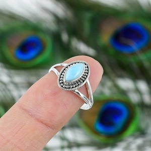 Bague pour femme en argent sterling 925 plaqué rhodium, agate naturelle solide, faite à la main, avec sertissage en bézel, pierre précieuse pour les mariages et les fêtes - Product Image 2