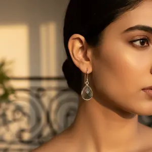 Pendientes de Plata 925 con Forma de Lágrima para Mujer, Accesorios de Moda con Piedras Preciosas - Product Image 1