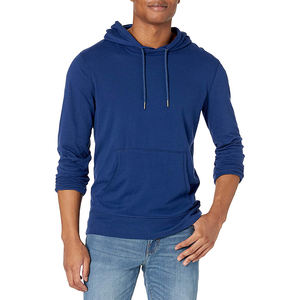 Sweat à capuche rose pour hommes de qualité supérieure Sportswear respirant grande taille pull décontracté à capuche de couleur unie - Product Image 4