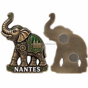 Imán de nevera personalizado de fábrica, Nantes, Francia, regalo de viaje, chapado en oro, esmaltado, recuerdo del Château <span class=keywords><strong>Petit</strong></span> Beurre para mayoristas - Product Image 4