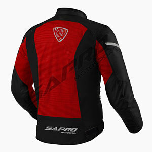 Veste de moto pour homme en Cordura de haute qualité, col montant, poche avant, longue, été, Sapro, imperméable, respirante, coupe-vent - Product Image 4