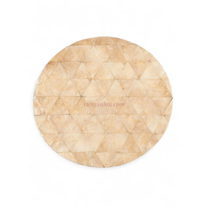 Mantel Individual Redondo de Capiz Ecológico para Mesas de Comedor y Decoración Natural de Vietnam - Product Image 1
