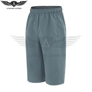 Une couleur unie, bon fournisseur, nouveauté, vêtements d'extérieur personnalisés, shorts pour hommes au design unique, confortables, en coton à taille élastique - Product Image 3