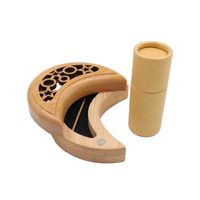 Bakhoor Mini Encens Coffret cadeau Design de lune Brûleur en bois