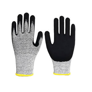 Fourniture d'usine HPPE Shell Sandy Nitrile Enduit Touchscreen Oil Grip Anti Cut Gants de travail - Product Image 6