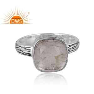 Anillo de declaración de piedras preciosas de cristal de labradorita doblete de plata esterlina oxidada de la mejor calidad, fabricante de joyería personalizada - Product Image 2