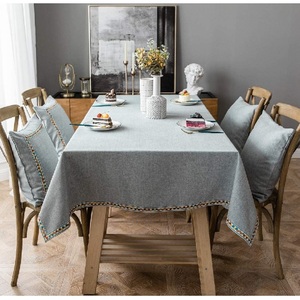 Custom design for home modern design Dust-proof 100% Organic Cotton GOTS Certified <b>Table</b> <b>Cloth</b> From India - Product Image 4